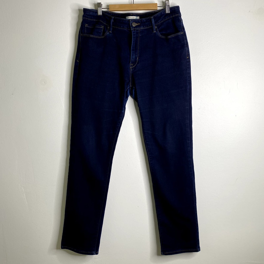 LEVI'S Mid Rise Skinny Jeans Dark Wash Stretch Denim Blue Women's 16 Plus Size